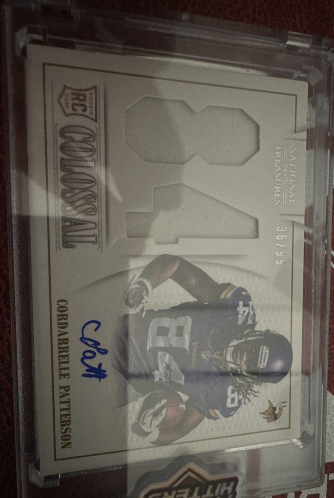 Cordarrelle Patterson Panini National Treasures Rookie Colossal Jersey Number Signature #4 Base