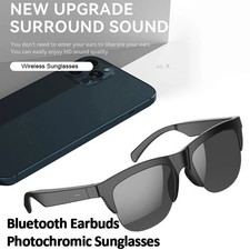 Smart Glasses Bluetooth Call  Music Photochromic Glasses Open Ear Headset USA