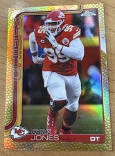 Chris Jones Numbered 40/50 Refractor 2025 Topps Chrome Football Card