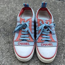 CHANEL COCO MARK Logo Sneaker Shoes Women Genuine