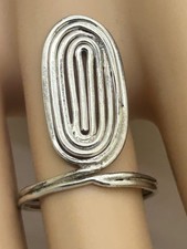 925 sterling silver Vintage Artisan Handmade Cable Ring Size 7. Exotic Design .