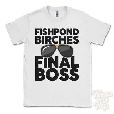 T-SHIRT FISHPOND BIRCHES FINAL BOSS lustig Weihnachtsgeschenk Whiteparish Wiltshire