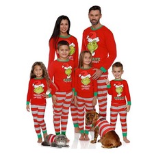 Christmas PJs Family Matching Adult Kids Girls Xmas The Grinch Pyjamas Set UK