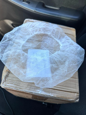 Case Of 1000 RADNOR  21'' White Spunbound Polyester Honeycomb Hairnet