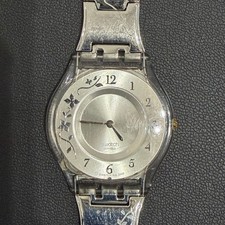 [Battery replaced] Swatch Ladies Watch Silver 2006 Model CLMBER FLOWERY