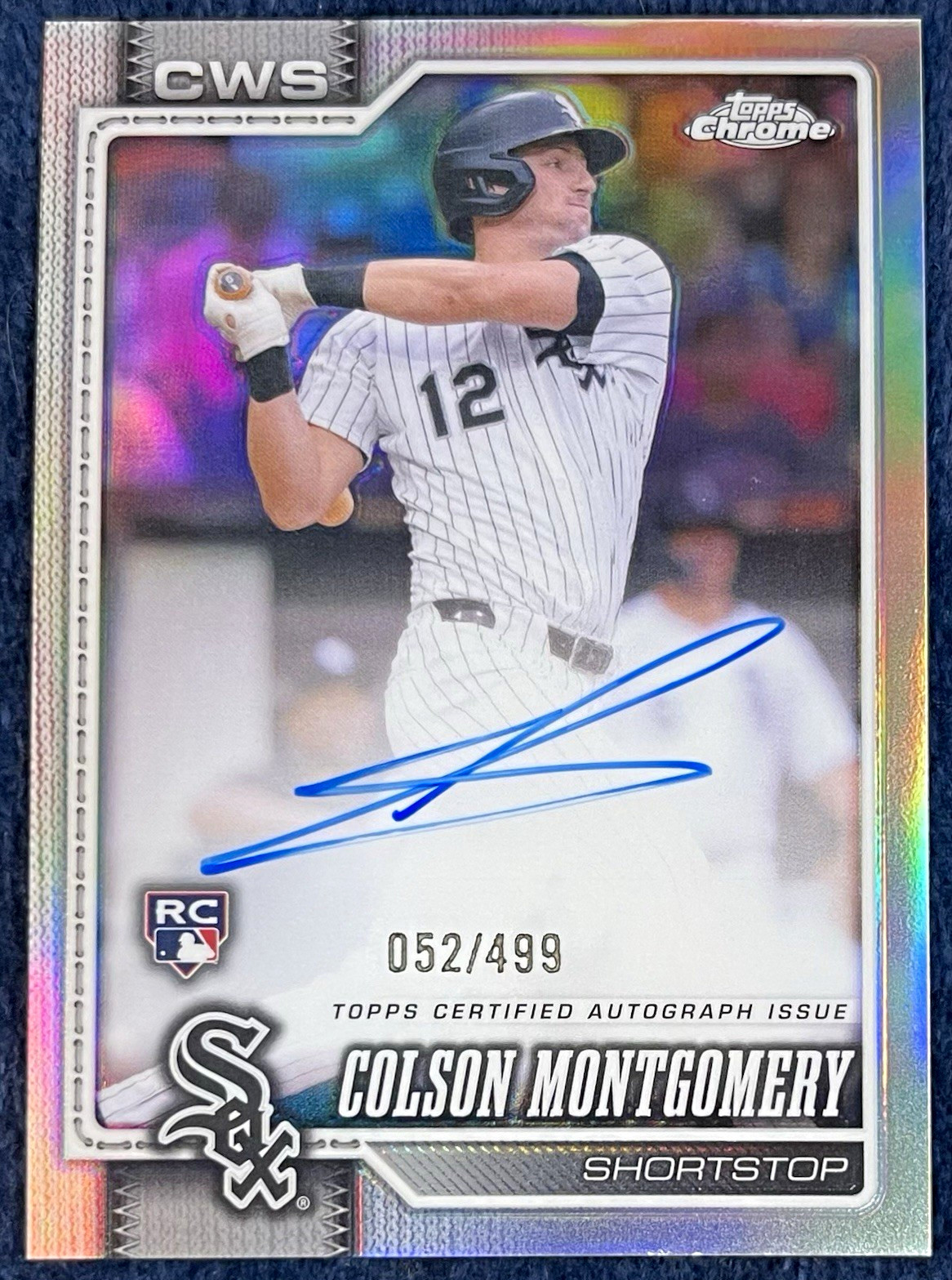 2026 Topps Chrome Colson Montgomery RC Auto Refractor /499 #RA-CM White Sox
