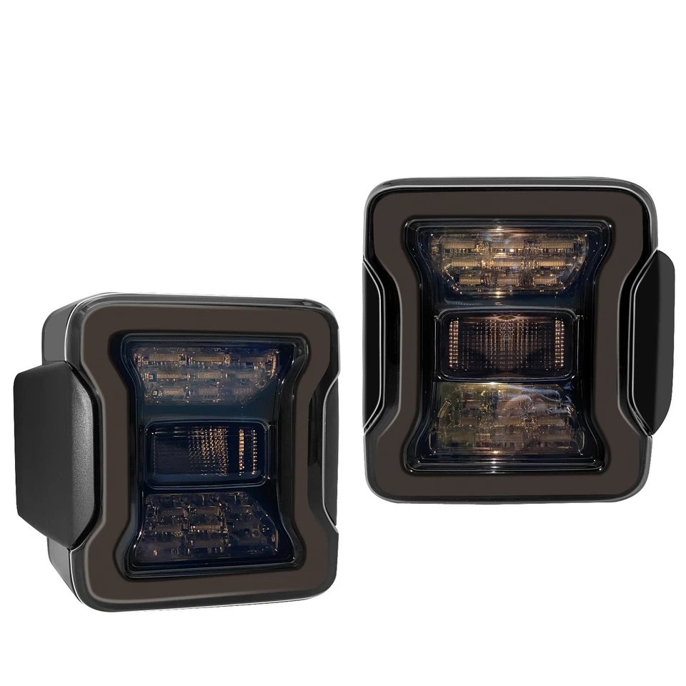 Luces traseras LED para Jeep Wrangler JK 2007-2018 luces de giro traseras ahumadas Foto 3 de 4