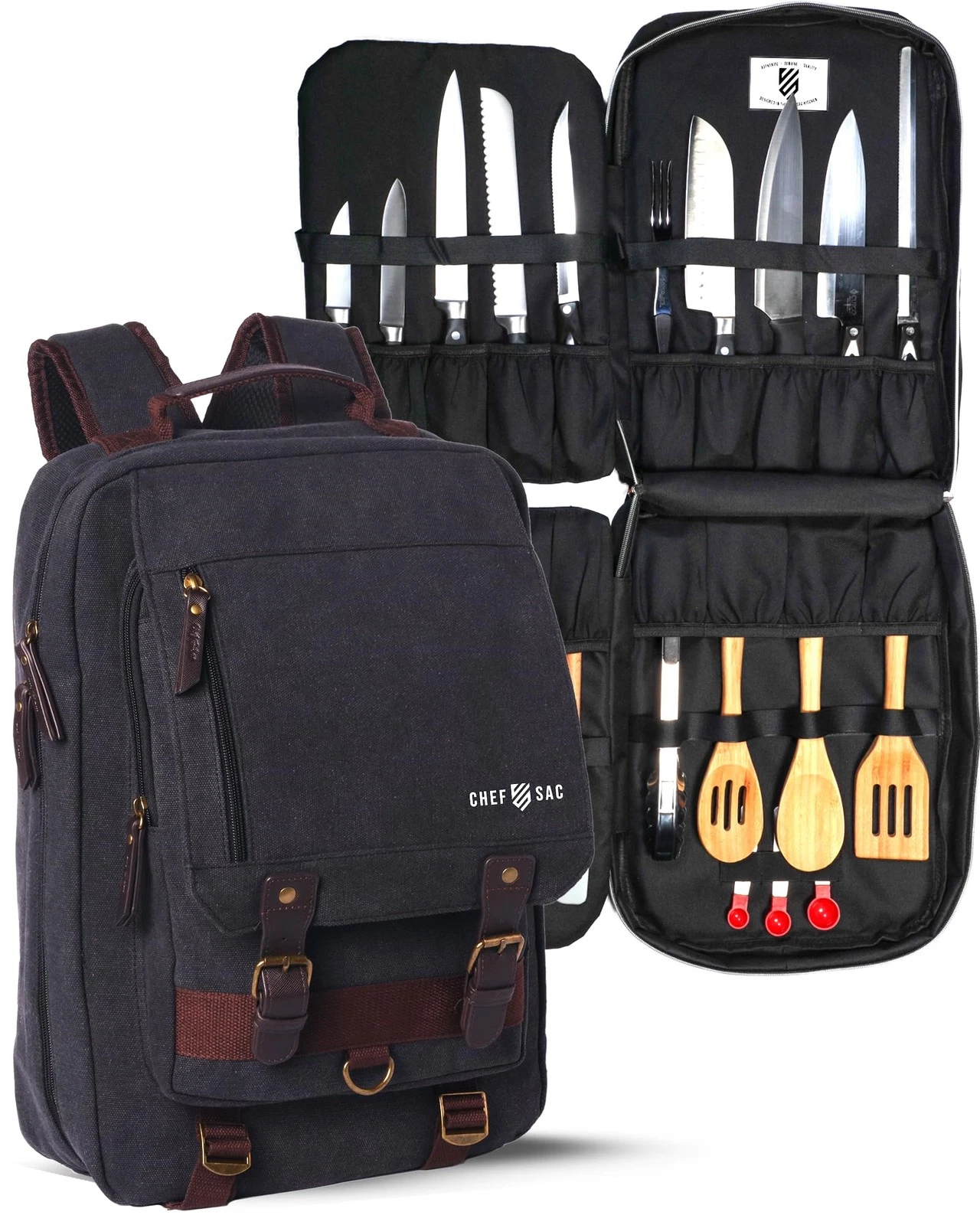 UnisexAdult Novelty and Luggage Only Retro Backpack Bag for Chef Knives,...