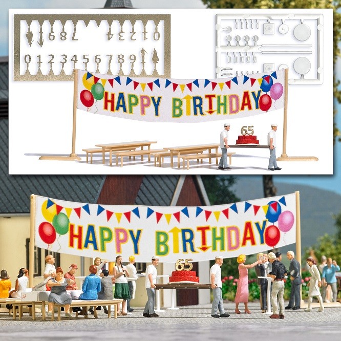 Busch 6565 - H0 / 1:87 Action-Set: &raquo;Happy Birthday!&laquo; - Neu