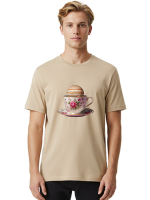 Jupiter-Tea-Cup Mens Graphic Tee, 100% Cotton, Casual Summer Wear