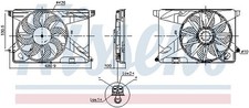 FITS CHEVROLET TRAX 1.4 FAN, ENGINE COOLING 850124 NISSENS