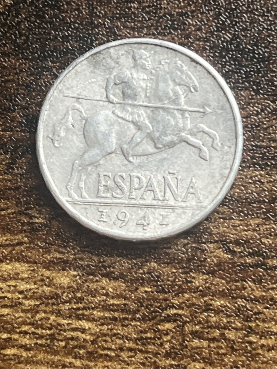 ゲスト('10スペイン) 1941 Spain 10 Ten Centimos XF Extremely Fine Old Vintage Actual