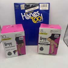 Hanes Too Pantyhose L'eggs Everyday Knee Highs Lot 19 Pairs Vintage NIB USA