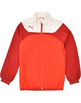 Puma Jungen Trainingsanzug Oberteil Jacke 7-8 Jahre Small Rot Colourblock Polyester AW16