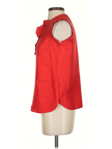 J.Crew Women Red Sleeveless Blouse 0 - Picture 4 of 4