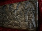 Antique Gothic Medieval Wooden Carved Panel The Hunting Scene Wall Art Plaque — photo 4