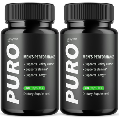 (2 Pack) Puro Pills for Men Advanced Max Formula Vitamin Supplement 120 Capsules