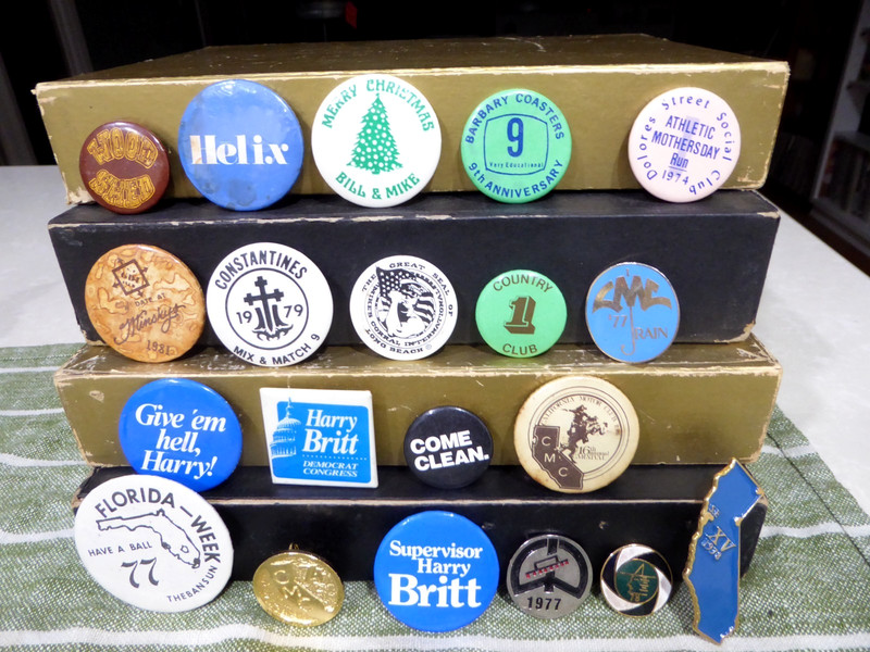 1970's San Francisco Gay LGBTQ+ Pinbacks Bars Motorcycle Club Events Lot of 20