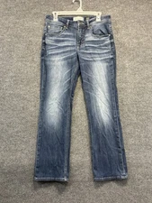 Depart West Jeans Men 31x30 Nomad Straight Stretch Whiskered Denim Pants