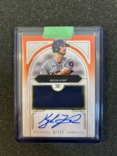2025 Topps Definitive Kyle Tucker Auto Patch Orange /25 Houston Astros