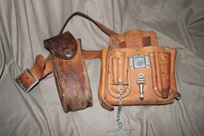 Vintage Klein 11 Pocket Leather Tool Belt Pouch No. 5167