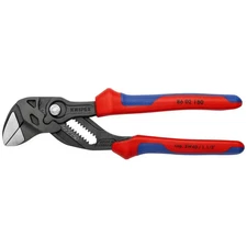 KNIPEX 86 02 180 7-1/4 in. Pliers Wrench with Comfort Grip Handles in Black -New