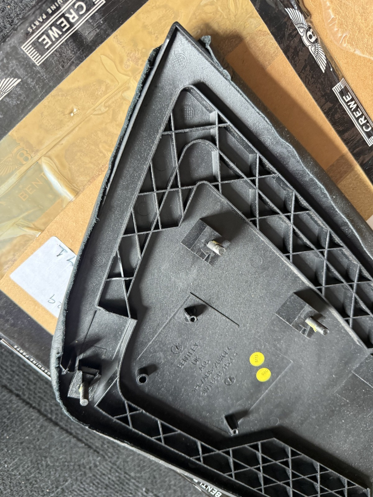Bentley Dash Cover Lid Black  3W1858452G Flying Spur