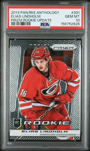 Elias Lindholm #331 card from 2013 Panini Rookie Anthology Prizm Update