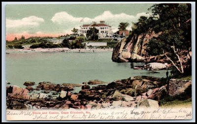 Postcard Deau Nell Shore and Casino, Cape Elizabeth, Me.   A112