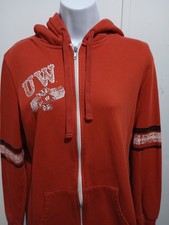 Wisconsin Badgers Womens Full Zip Hoodie Hooded Sweatshirt Size M Medium
