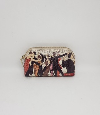 MASSIMO TRULLI Makeup Bag - Handtasche aus Leder 100% Made in Italy #028