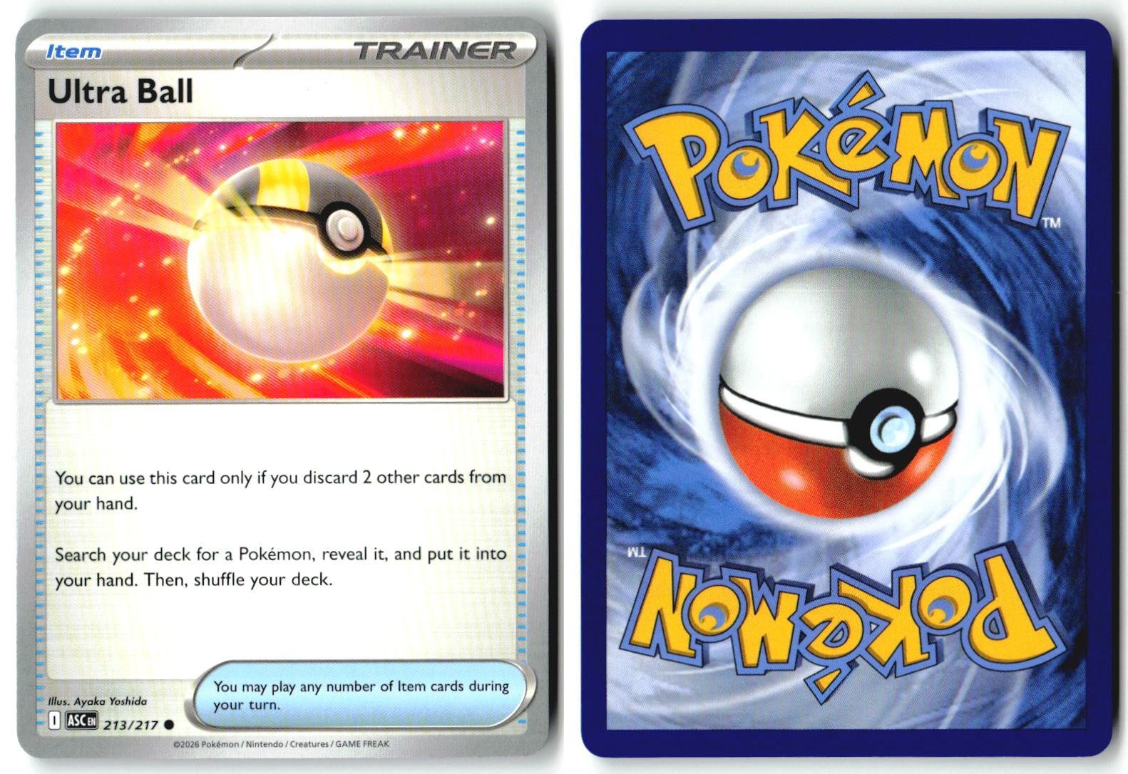 ULTRA BALL 213/217 Common Ascended Heroes Non Holo NM