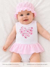Bambini Baby Mädchen Body Kleid & Mütze Set...