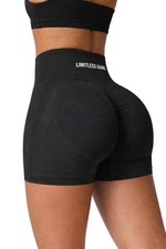 Booty Shorts 4.5" | LIMITLESS GAINS | Women’s Scrunch Gym Shorts, Seamless Fit