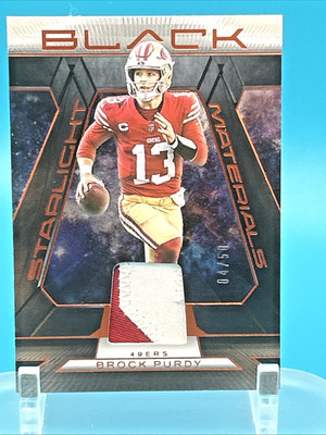 2025 Panini Black Starlight Materials Brock Purdy2-COLOR PATCH #SMA-BPU Ruby /50