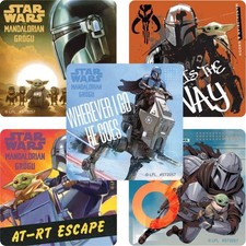 25 Star Wars Mandalorian Grogu Movie Stickers, 2.5" x 2.5" each, Party Favors