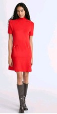 Women’s Free Assembly Mock Neck Sweater Dress Red Size X Small NWT