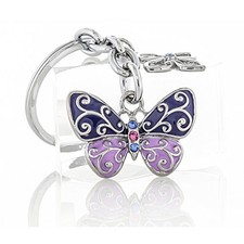 Baron-Jewelry Beautifully Detailed Butterfly Key Chain with a Purple/Lavendar