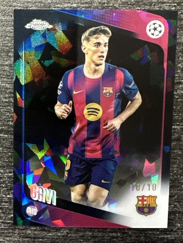 GAVI - 2025-26 Topps Chrome Sapphire UCC - BLACK SAPPHIRE 10/10 SSP - Barcelona