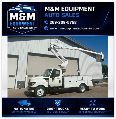 2012 International TerraStar 42' A/T SM Bucket Boom Truck Service Utility