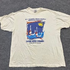 Fruit of the Loom,T-Shirt,Mens,XL White 1995 U.S. Olympic Team Trials USA Made