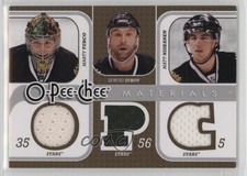 2008 O-Pee-Chee Triple Materials Marty Turco Sergei Zubov Matt Niskanen HOF 0q3