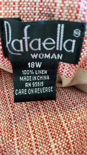 Rafaela Womens Tweed Linen Jacket Size 18W - Picture 6 of 6