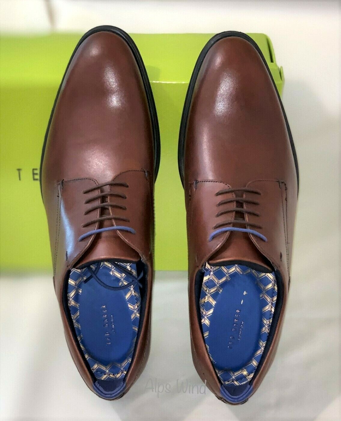 Plain Toe Derby Dress Shoe Mens Size 