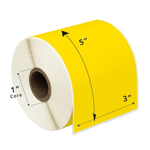 Etiquetas térmicas directas amarillas compatibles con ZEBRA/ELTRON 3x5 (3"" x 5") - (1) rollo - Imagen 5 de 8