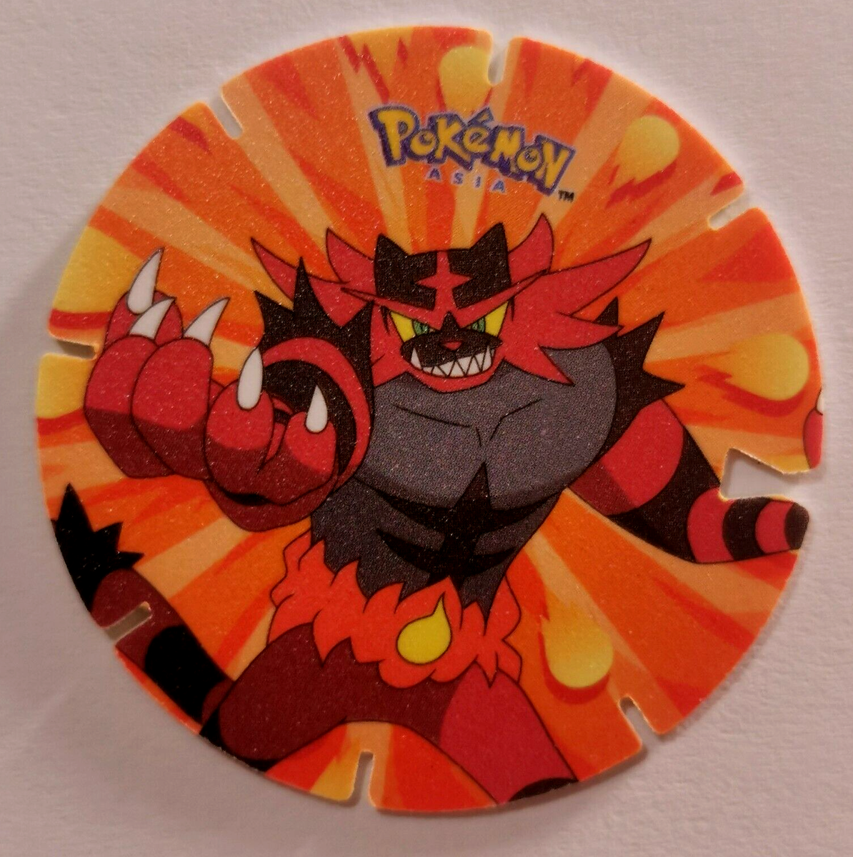 FLY TAZO POKEMON ECB #727 INCINEROAR Coin Chiki Balls 2021