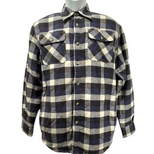 Wrangler Shirt Jacket Plaid Flannel Fleece Lined Shacket Ranchwear Men  s Size S