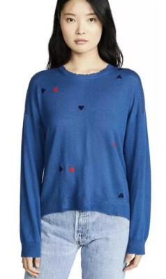 SUNDRY HEART CREW NECK SWEATER IN DUSTY 