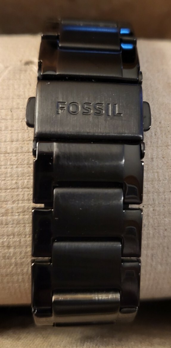 Fossil BQ1691 Caressa Pink Dial Black Ion Plated  display picture 3