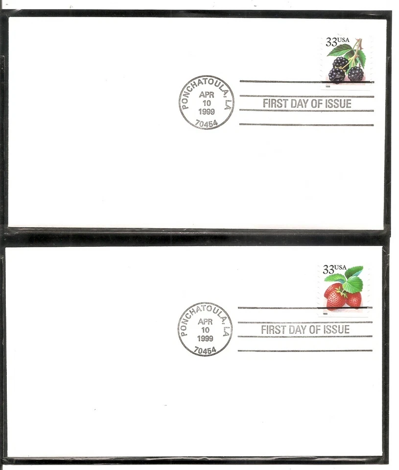 US SC # 3302-3305 Christmas Berries FDC. 4 Covers Set. Ready For Cachet - Image 2 of 2
